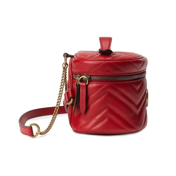 Gucci GG Marmont Matelasse Mini Backpack in Red - Picture 4 of 14